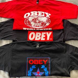 Mens Obey Large TShirt Bundle